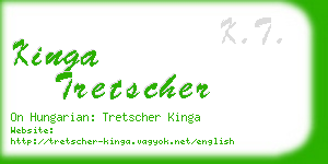 kinga tretscher business card